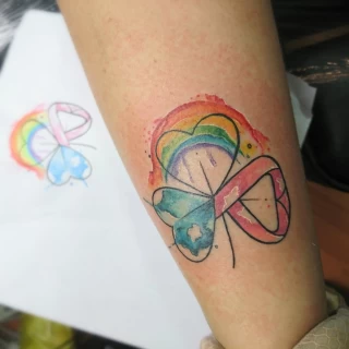Pride Tattoo Ireland - Color Watercolor and Sketch Tattoos - Black Hat Tattoo Dublin - The Black Hat Tattoo