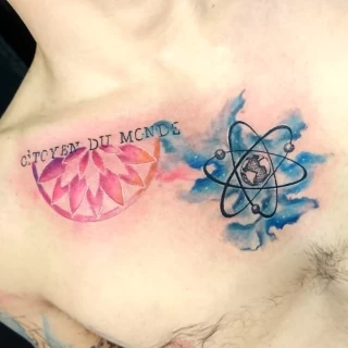 Compass Tattoo - Color Watercolor and Sketch Tattoos - Black Hat Tattoo Dublin - The Black Hat Tattoo