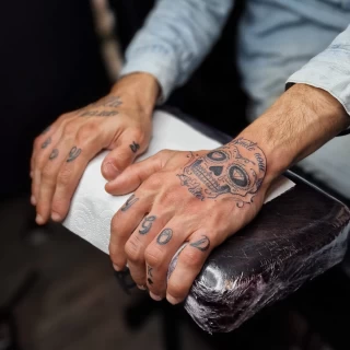 Hand tattoo - Small Tattoo idea - Black Hat Tattoo Dublin - The Black Hat Tattoo