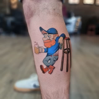 Irish lad in a bar - Irish & Celtic Tattoo - Black Hat Tattoo Dublin - The Black Hat Tattoo