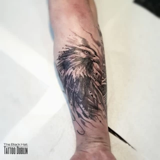 Eagle Tattoo - Blackwork Darkwork - Black Hat Tattoo Dublin - The Black Hat Tattoo