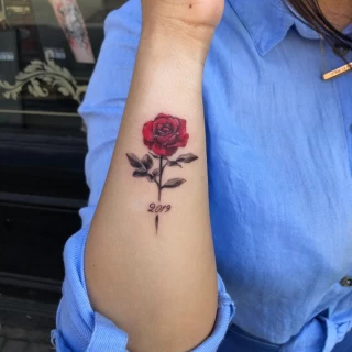 Rose Tattoo - Color Watercolor and Sketch Tattoos - Black Hat Tattoo Dublin - The Black Hat Tattoo
