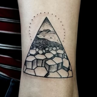 Giant Causeway Tattoo - Irish & Celtic Tattoo - Black Hat Tattoo Dublin - The Black Hat Tattoo