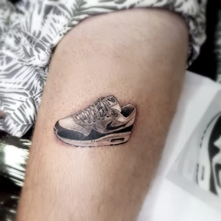 Sergy Black Hat - realistic nike shoe tattoo - Artist portfolio - 2018 - The Black Hat Tattoo