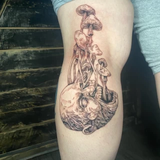 Horror Tattoo - Blackwork Darkwork - Black Hat Tattoo Dublin - The Black Hat Tattoo