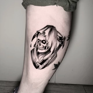 Death - OldSchool Tattoo - Black Hat Tattoo Dublin - The Black Hat Tattoo