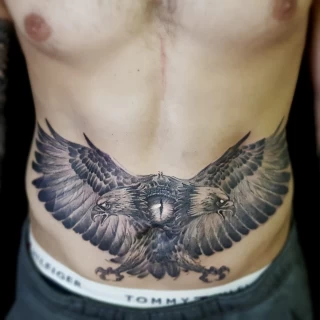 Double headed eagle - Tattoo for men - Black Hat Tattoo Dublin - The Black Hat Tattoo