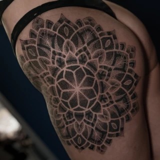 Shoulder mandala - Ornemental Tattoo- Black Hat Tattoo Dublin - The Black Hat Tattoo
