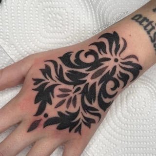 Hand - Ornemental Tattoo- Black Hat Tattoo Dublin - The Black Hat Tattoo