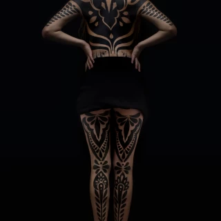 Viktor - guest artist - ornemental geometric - presentation post - blackwork - Black Hat Dublin - 2025 - The Black Hat Tattoo