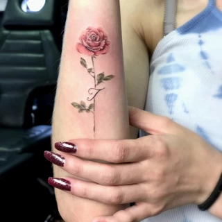 Flower Tattoo - Color Watercolor and Sketch Tattoos - Black Hat Tattoo Dublin - The Black Hat Tattoo