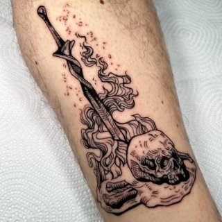 Gravure Tattoo - Blackwork Darkwork - Black Hat Tattoo Dublin - The Black Hat Tattoo