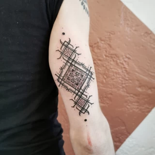 Behind the arm - Ornemental Tattoo- Black Hat Tattoo Dublin - The Black Hat Tattoo