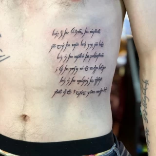 side script tattoo - Script Quote Tattoo - Black Hat Tattoo Dublin - The Black Hat Tattoo