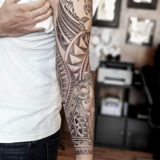 Tribal Tattoo Full Sleeve Maori - Artist Portfolio - The Black Hat Tattoo Dublin - Sergy Black Hat Tattoo Artist - 201920190831_182052 - The Black Hat Tattoo